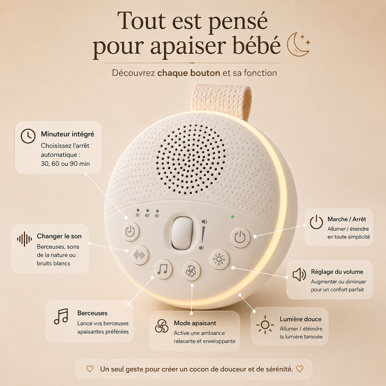 Dream Béalia Veilleuse Apaisante bébé