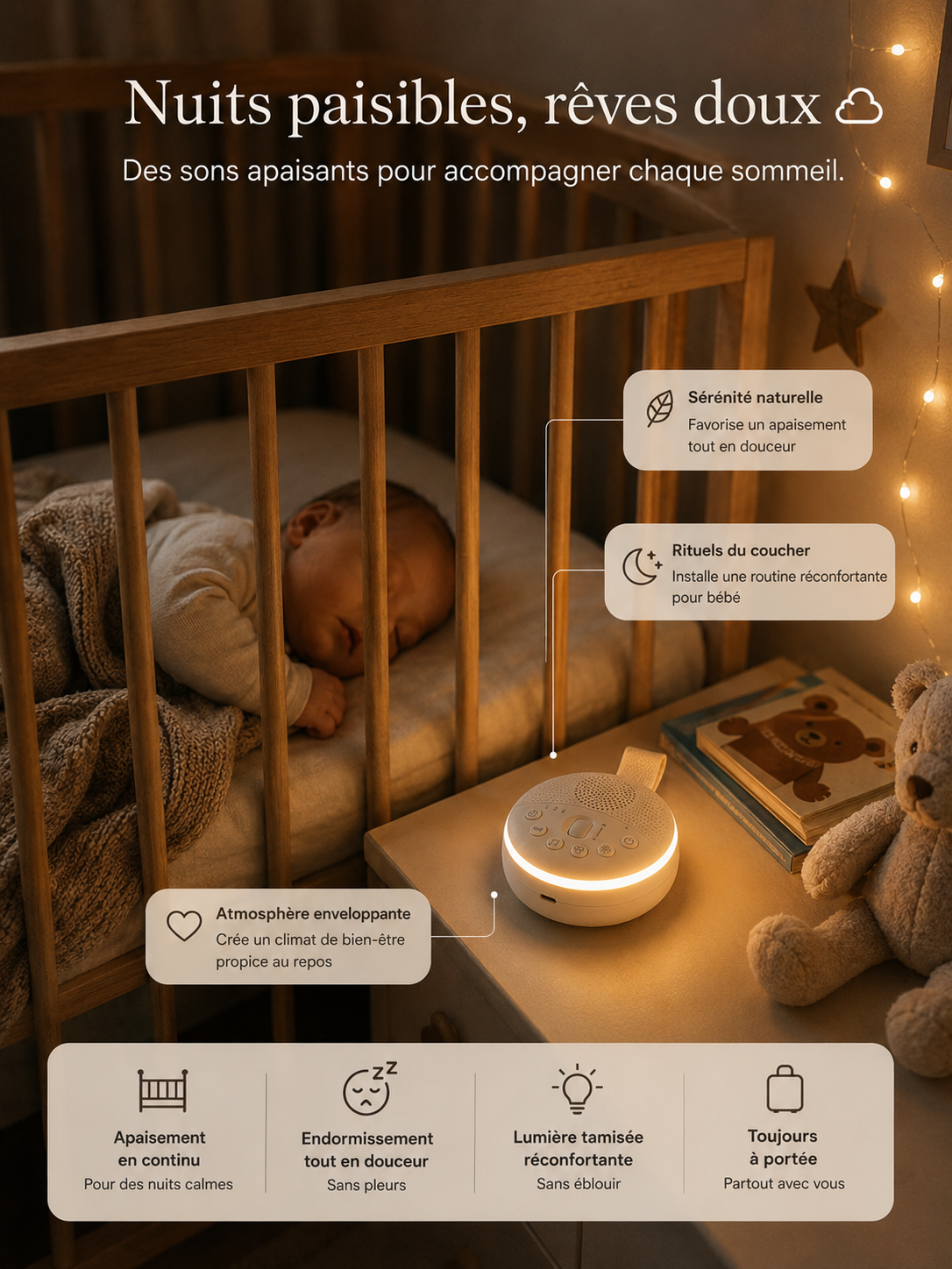 Dream Béalia Veilleuse Apaisante bébé